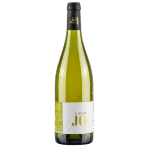"Bouteille de vin blanc Cuvée 'Le Rêve de Jo', Domaine Saint-Martin, Aude, Languedoc."